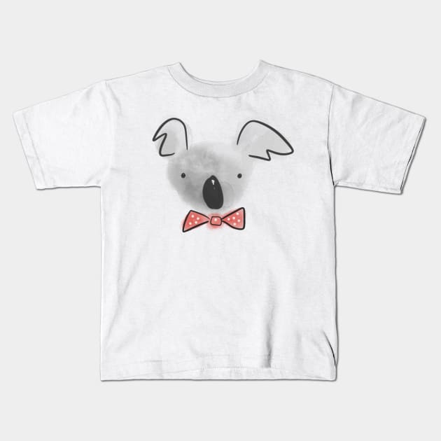 Well Dressed Koala Kids T-Shirt by douglaswood